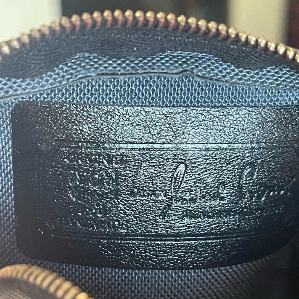 Authentic MCM Black Luxury mini Coin Pouch with Gold Hardware 4x2 inches - Picture 8 of 9